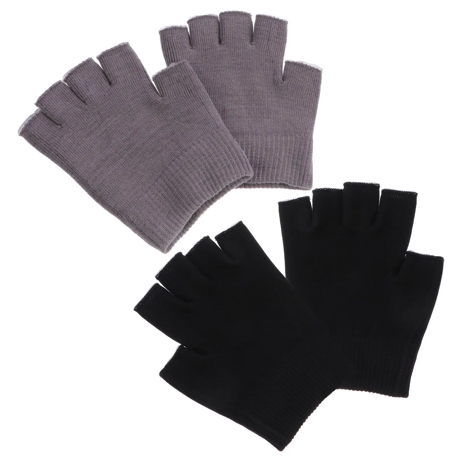 

2 Pairs Cotton Fingerless Moisturizing Dry Gel Gloves Hand Spa Gel Overnight Flexible Writing Housework Gloves