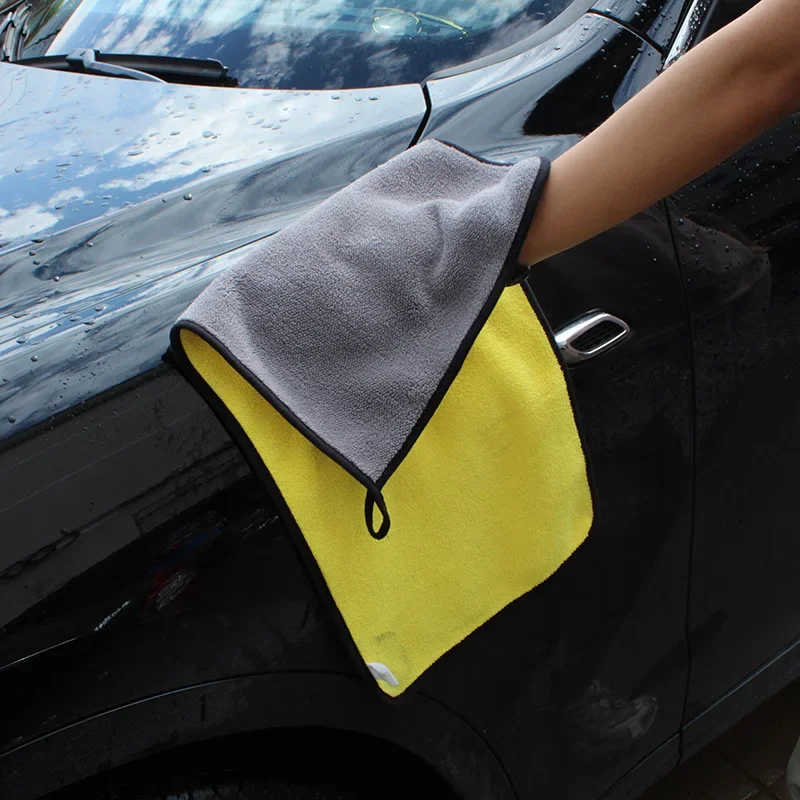 High-Density Coral Velvet Microfiber Towels for Motorcycle Car Wash Cleaning And Drying 3/5/10 Pieces Set image 5