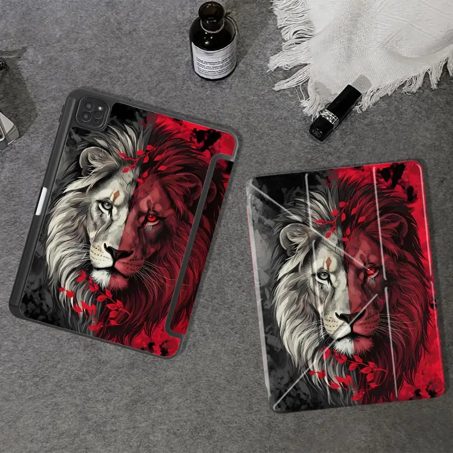 Wild Lion Art Holder Cover Tablet Case For iPad Mini 6 7 Pro 2025 Pro 11th 10th 9th 8th 7th 12.9inch Air 4 5 M3 M2 1 2 M4 11inch
