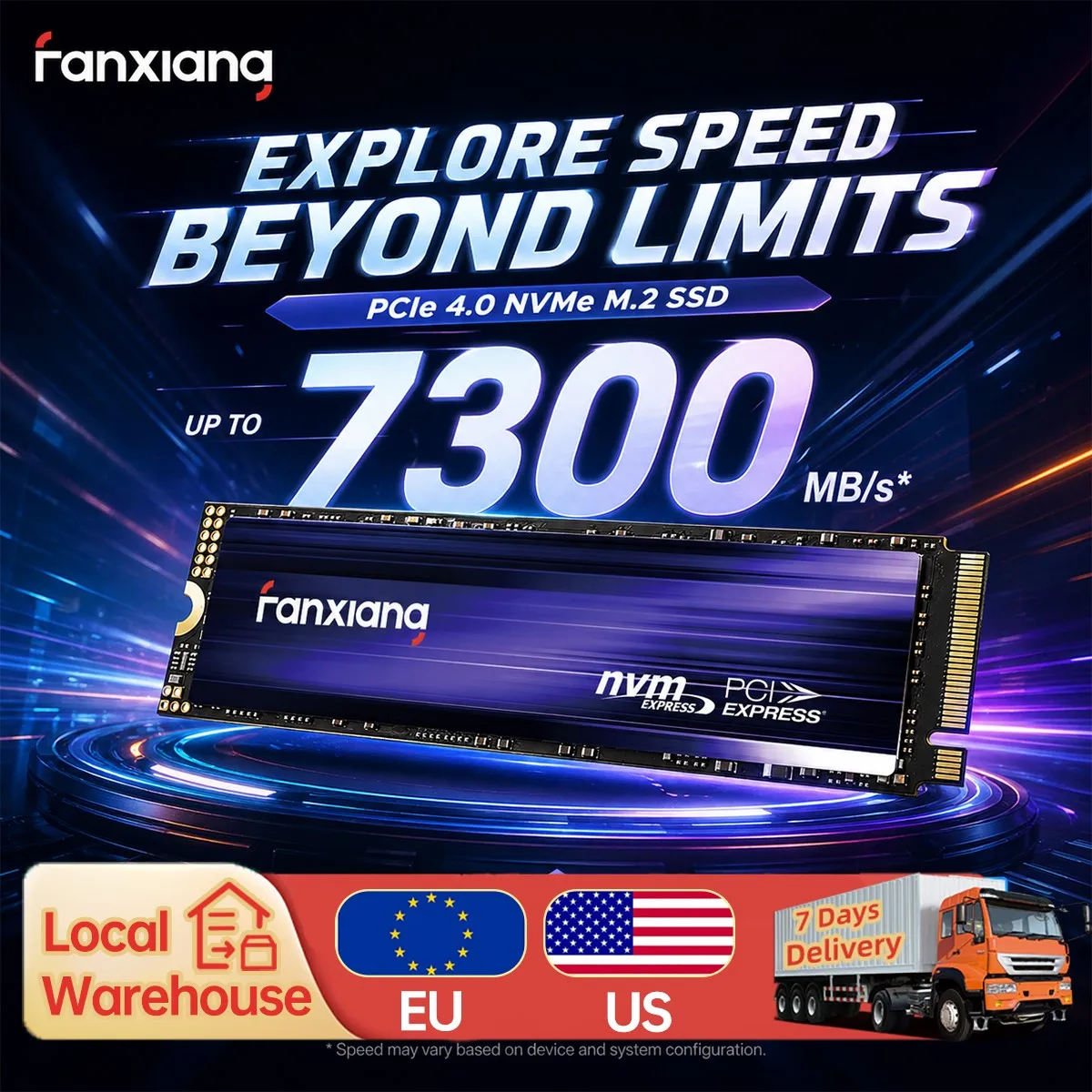 [Expédition UE/US] Fanxiang S880 M.2 SSD 7300 Mo/s 1 To/2 To/4 To Disque SSD NVMe M.2 Interne pour PS5 et Ordinateur Portable