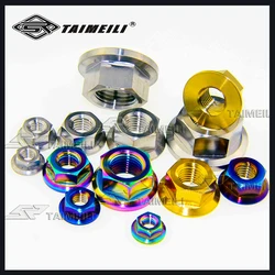 Titanium M5 M6 M8 M10 M12 M14 M16 Flange Nut Srew Bolts for Motorcycle