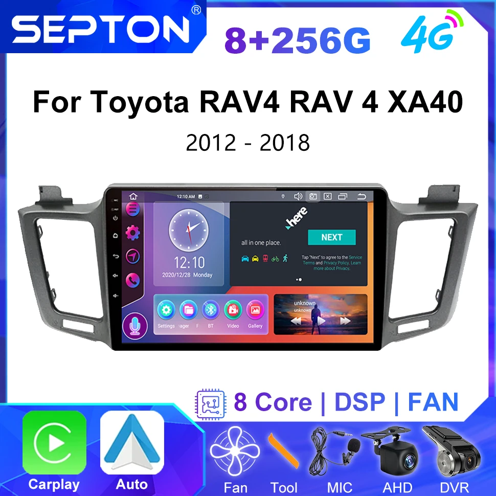 

SEPTON 10" Car Radio for Toyota RAV4 RAV 4 XA40 2012-2018 4G Android Multimedia Video Player Carplay Navigation Stereo GPS 2Din