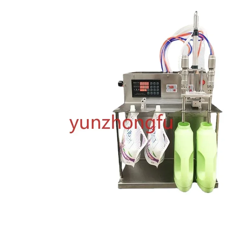 Small Semi-automatic Bottled Laundry Detergent Filling Machine Pure Water Nutrient Solution Suction Nozzle Doypack Liquid Can