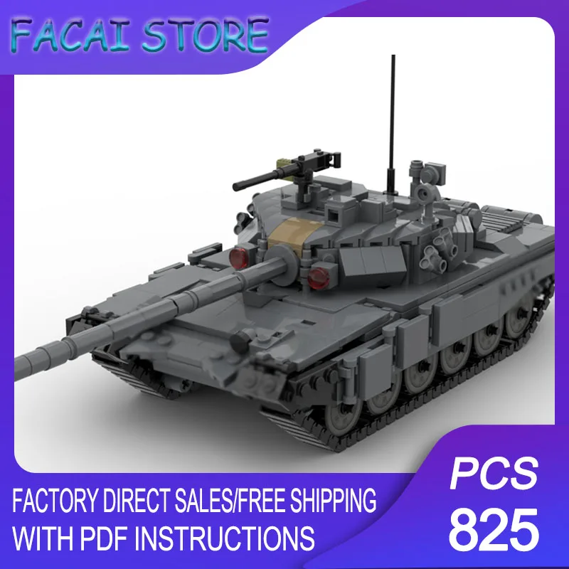 

Armored Car Model Moc Building Bricks Modular T-90A V2 Tank Model Technology Blocks Gift Christmas Toys DIY Set Assembly