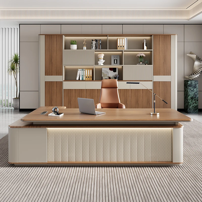 

Индивидуальная комбинация стола и стула начальника, высококачественный стол генерального директора, офисная мебель для письма