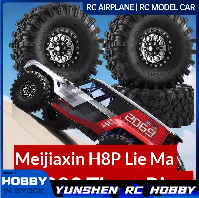 1/8 Mjx H8p Yk4083 Upgraded Tires And Wheels 1pc/4pcs Axial Poisonous Lizard Axp8 Climbing Car Tires And Wheels