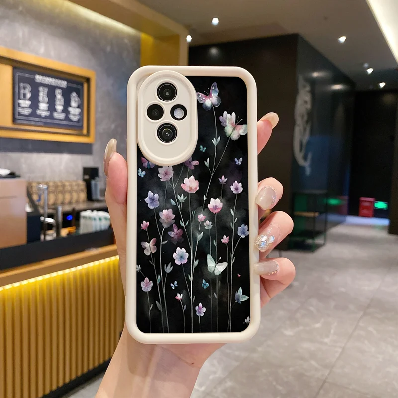 خمر الأزهار الفن فراشة زهرة نمط جراب هاتف ل OnePlus 10 R 11 12 Nord 2 3 4 CE3 CE4 CE5 لايت ACE2 ACE3 لينة يغطي