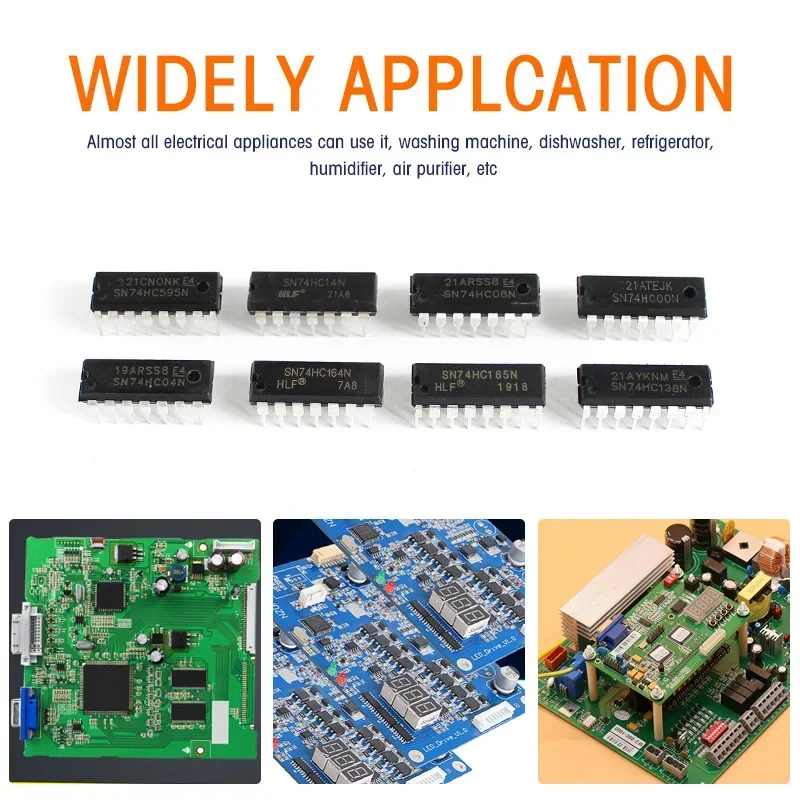 80PCS Logic IC Kit SN74HC00N SN74HC04N SN74HC08N SN74HC14N SN74HC138N SN74HC164N SN74HC165N SN74HC595N DIP-14 Integrated Circuit