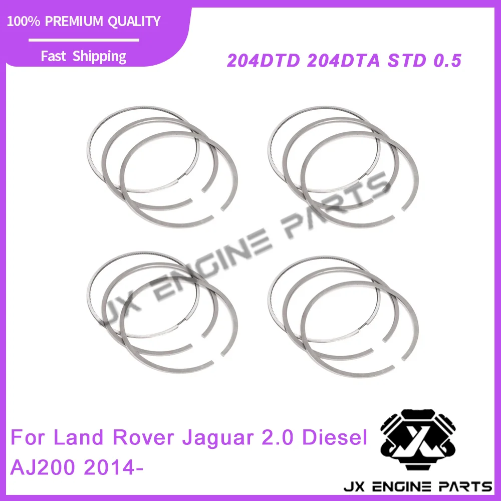 204DT Engine STD 0.5 Piston Ring Set For Jaguar Land Rover Range Rover Sport Discovery 2.0 Diesel 204DTA 204DTD 2.0T 2.0L AJ200