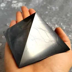 Genuine Shungite Stones Natural Crystals Pyramid Healing Reiki Protection Energy Balancing Root Chakra Purification Stone