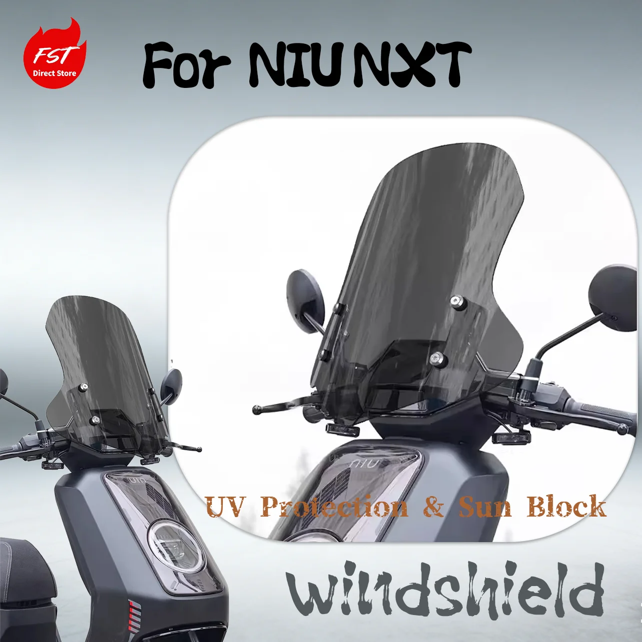 

NIU NXT NXL NLT NX Front Windshield - Stylish & Functional Wind Protection for Electric Scooter Riders