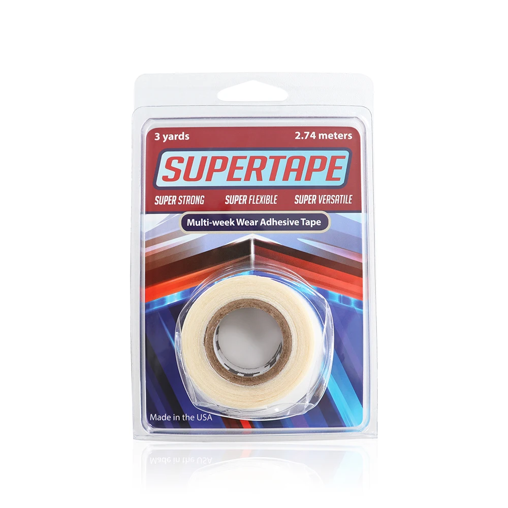 Super Tape Roll 3/4'/1' X3 Yards Multi-week Wear Adhesive Tape Adhesive Tape for Hair Extensions Lace Wigs Toupees Made in USA