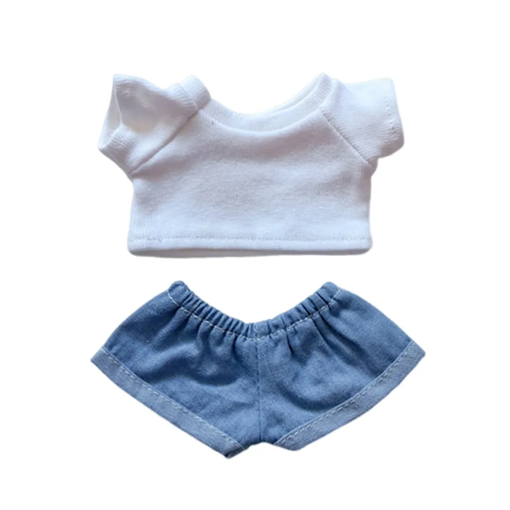 Vintage Per 17 CENTIMETRI Mini Vestiti Per Bambole Fatti A Mano Sostituzione Vestito Accessori 15 CENTIMETRI di Cotone Bambola FAI DA TE Per T-shirt Set Bambola di Cotone