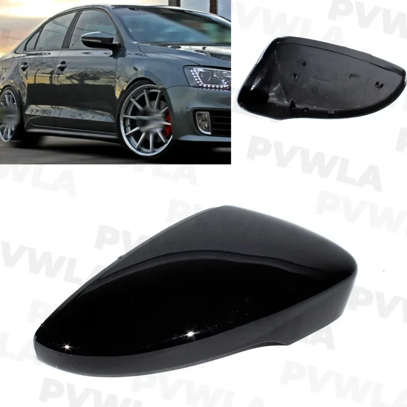 For VW Jetta GLI 2012 2013 2014 2015 2016 2017 2018 1 pc Right Side Black Painted Rear Mirror Cover 3C8857538