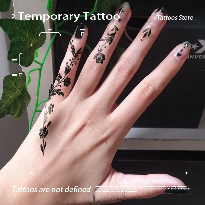 

Богемный лист, травяной сок, татуировка, наклейка для женской руки, водонепроницаемая временная татуировка, поддельная татуировка Y2K, новинка 2025, очарование на Хэллоуин