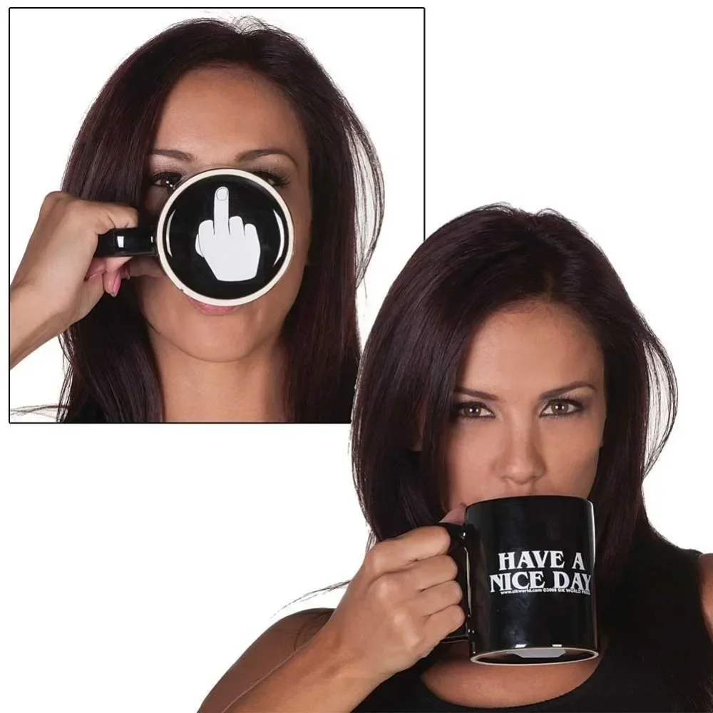 Ceramic Middle Finger Coffee Cups Durable Household Gadgets Drinkware Для Дома Полезные Вещи