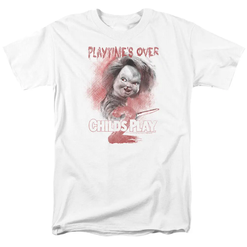 Child's Play 2 Playtimes Over T Shirt Licensed Horror Movie Retro Classic White