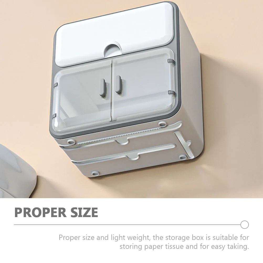 ที่ใส่กระดาษชำระติดผนัง กล่องใส่กระดาษทิชชู่แบบแข็งแรง ทนน้ำ สำหรับห้องน้ำ ห้องครัว ติดตั้งง่าย ที่เก็บกระดาษทิชชู่