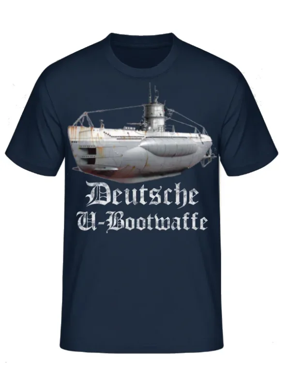 100% Cotton O-Neck Summer Short Sleeve Casual Mens T-shirt Size Deutsche U-Bootwaffe WWII German Naval Submarine T-Shirt 2024