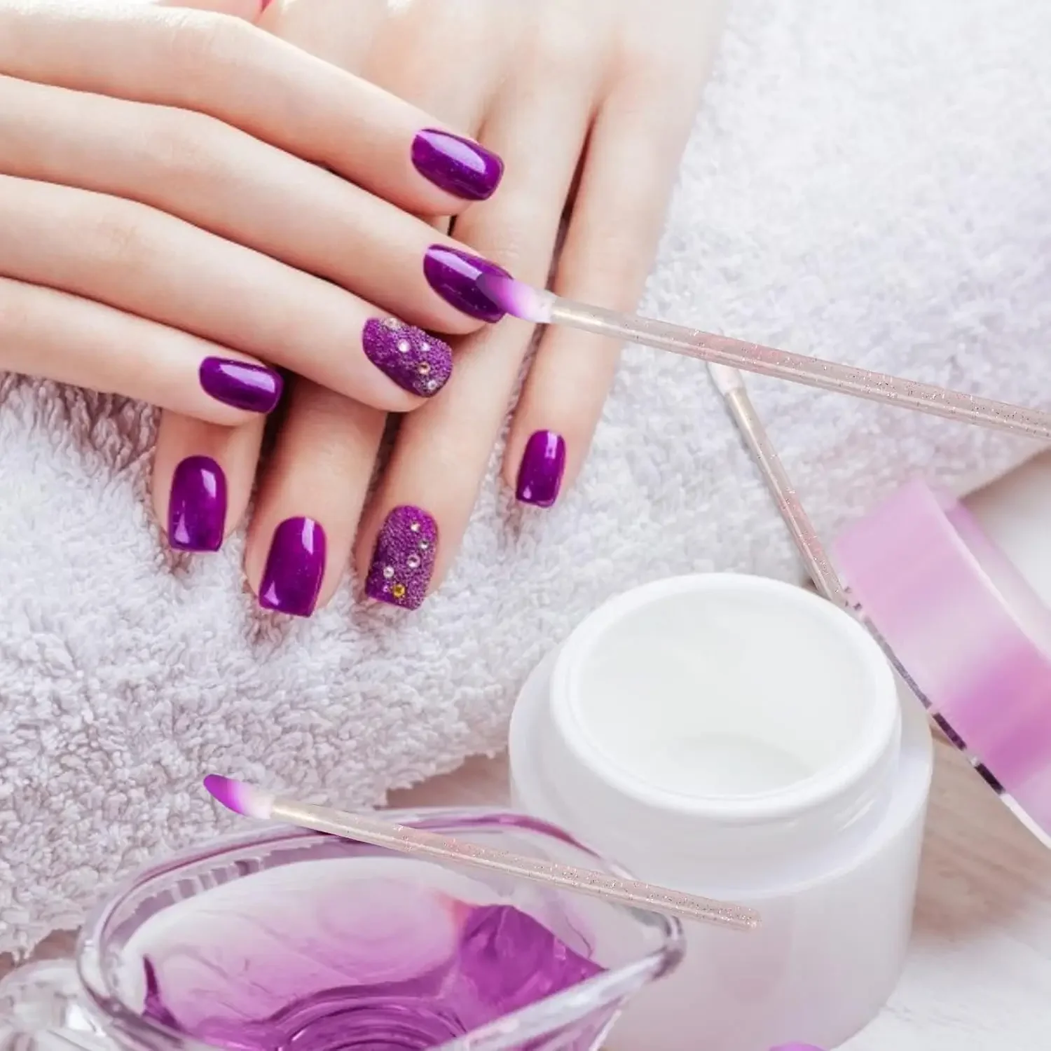 50개 일회용 립 브러쉬 글리터 크리스탈 완드 립 글로스 어플리케이터 정밀한 립스틱 및 글로스 메이크업 도구용