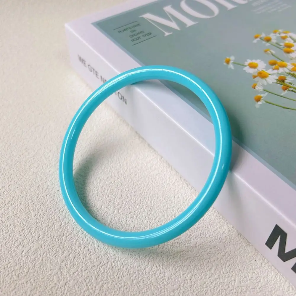 Jewelry 4Pcs/Set Acrylic Bracelets Set Wristband Stackable Resin Bangle Hand Ring Translucent Boho Bracelets Summer