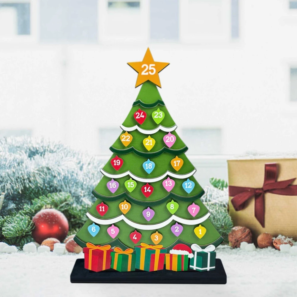 

Wooden Handicrafts Christmas Festive Atmosphere Ornaments Table Ornaments Christmas Arrival Calendar Home Accessories