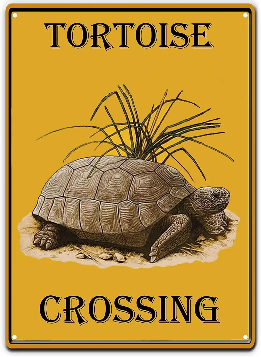 NOT Tortoise Crossing Tin Retro Sign Vintage Metal Poster Plaque Warning Signs Iron Art Hanging Wall Decoration Yard