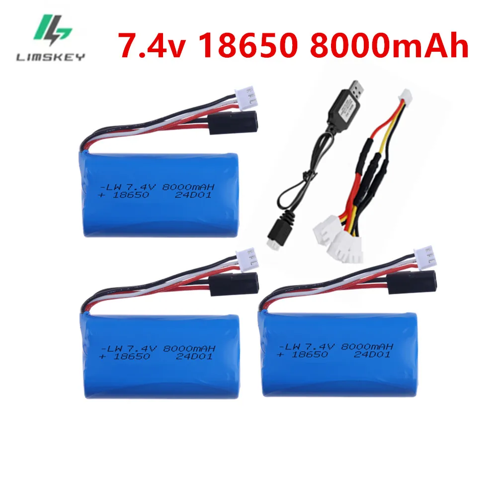 18650 Lipo аккумулятор 7,4 В 8000 мАч с зарядным устройством для MJX T40 T40C F39 F49 T39 DH 9053 9101 9118 аккумулятор для радиоуправляемого вертолета 2S 7,4 В 18650 Lipo аккумулятор 7,4 В 8000 мАч с зарядным устройством для MJX T40 T40C F39 F49 T39 DH 9053 9101 9118 аккумулятор для радиоуправляемого вертолета 2S 7,4 В
