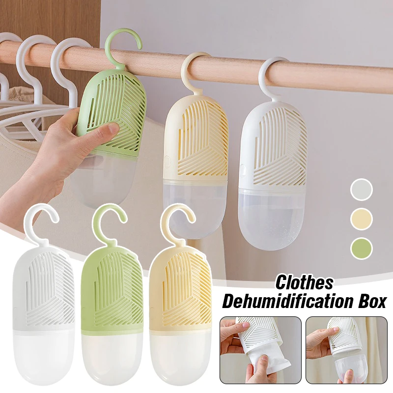 

Reusable Hanging Dehumidifier Water Collector Hook Moisture Absorbers Dehumidifier Packs Anti-Mold for Home Kitchen Bathroom