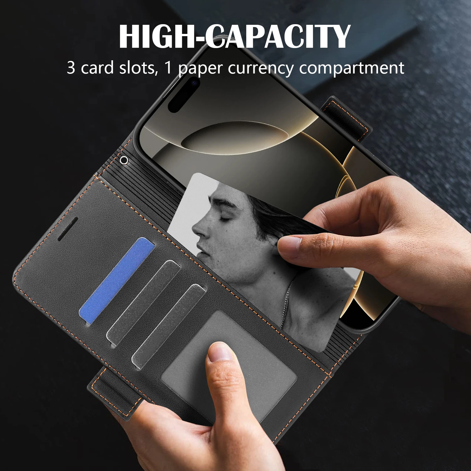 Wallet With Card Slot Kickstand Magnetic Flip Leather Case For Honor X9c X9d X8a X8b X8c X8d X7b X7c X7d X6c X5b Magic 8/7 Lite
