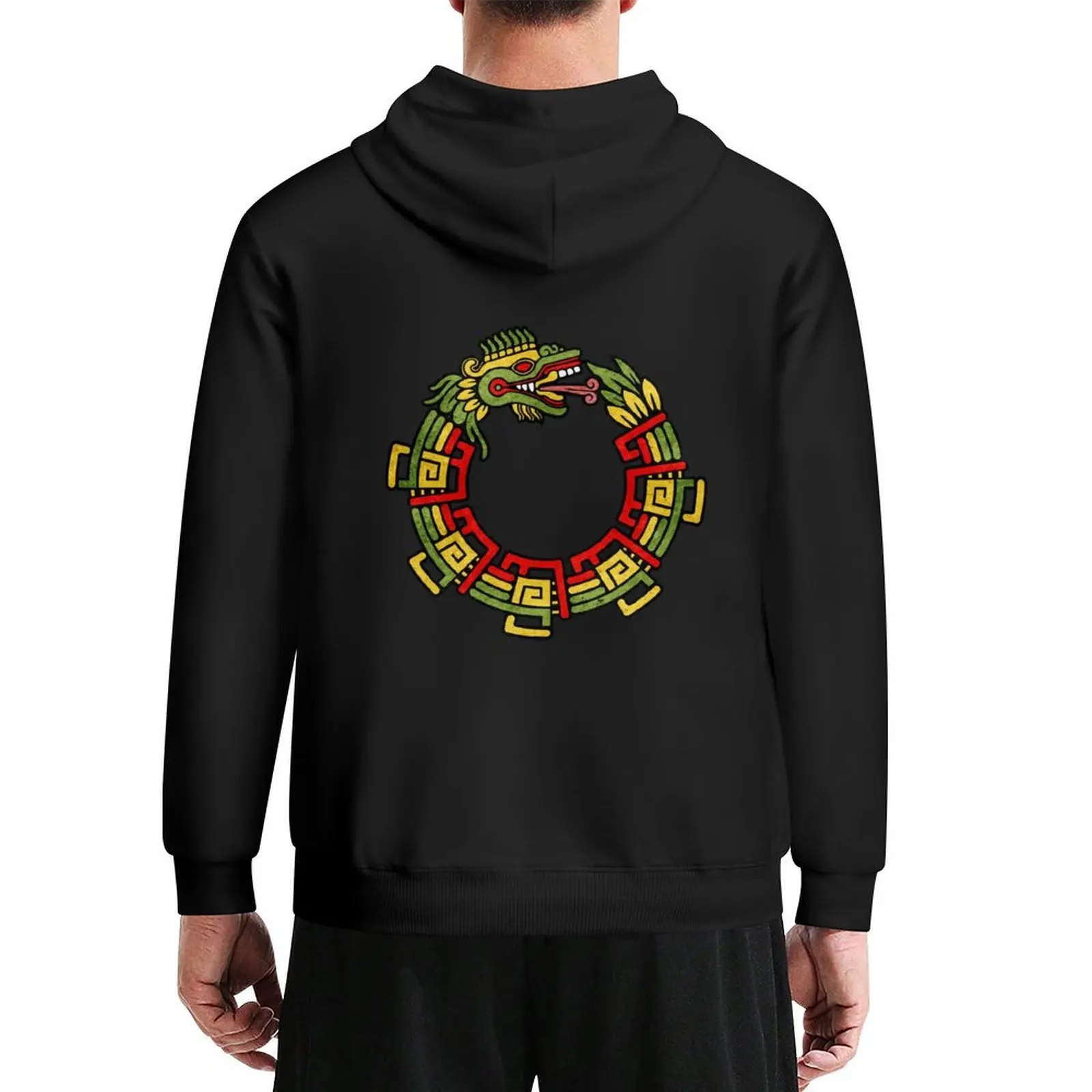 

Quetzalcoatl Ouroboros Aztec Serpent Mayan Inca Toltec Gift Hoodie japanese style autumn men wear men's oversize hoodie