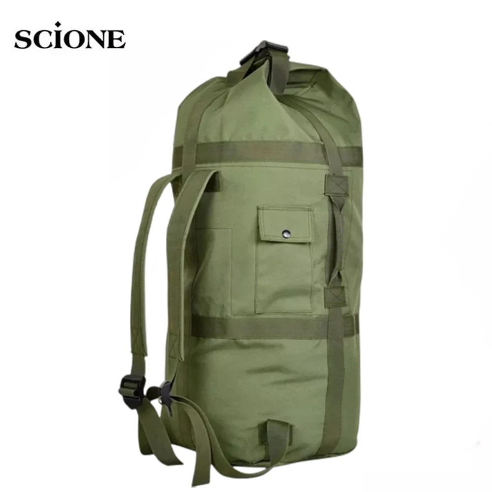 70L Men Military Tactical Bag Waterproof Large Backpack Rucksack Outdoor Travel Duffle Hiking Camping Militar Sack X2A