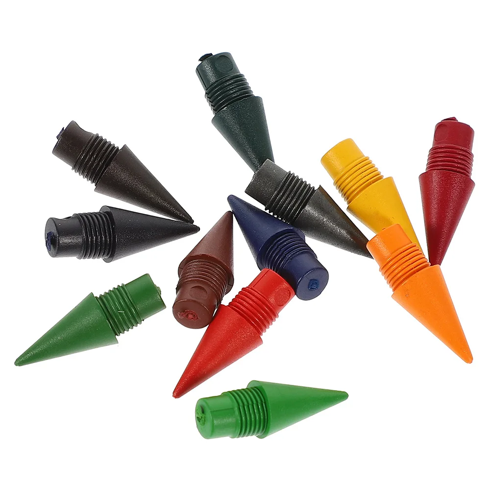 

24 Pcs Inkless Forever Pen Nibs Colored Pencil Replacement Heads Mechanical Lead No Graphite Pupils