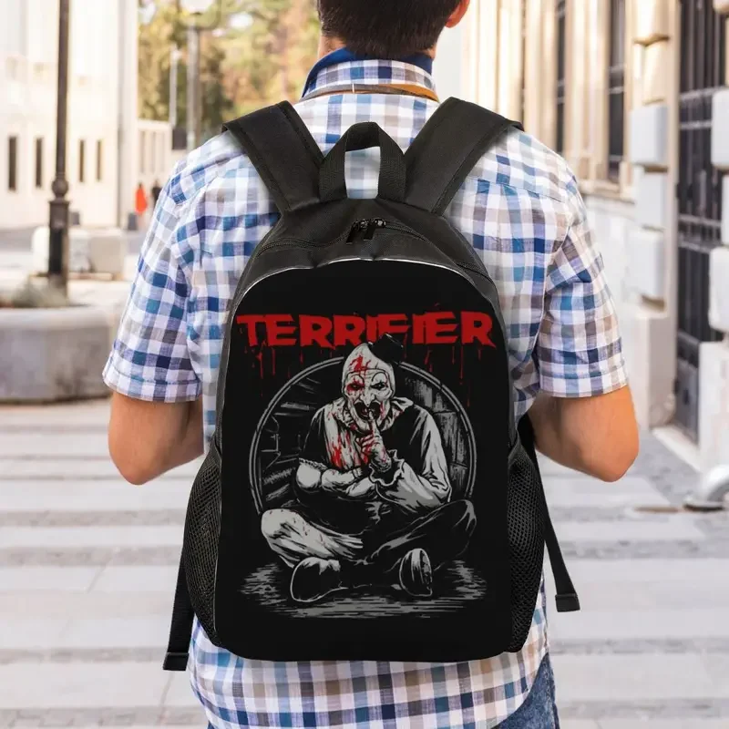 Custom Horror Halloween Movie Terrifier Clown Backpack Women Men Fashion Bookbag for School College Bags