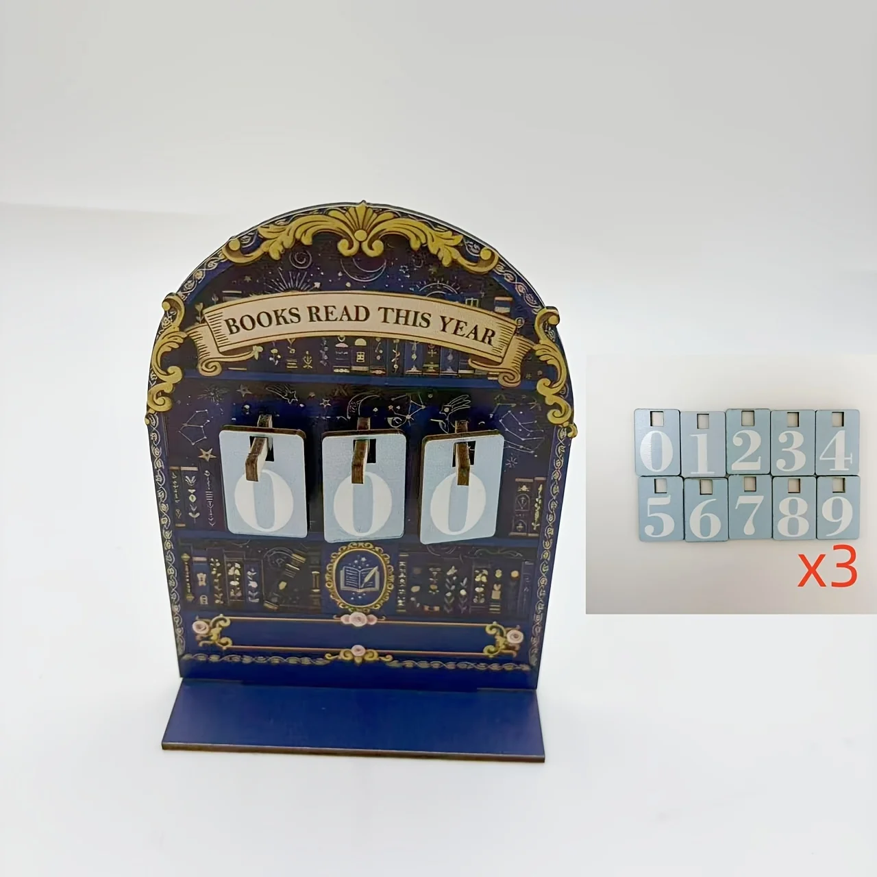 كتاب خشبي قراءة هذا العام، جهاز تعقب تحدي القراءة، رف الكتب، ديكور الفصول الدراسية، هدايا السنة الجديدة لعائلة دودة الكتب