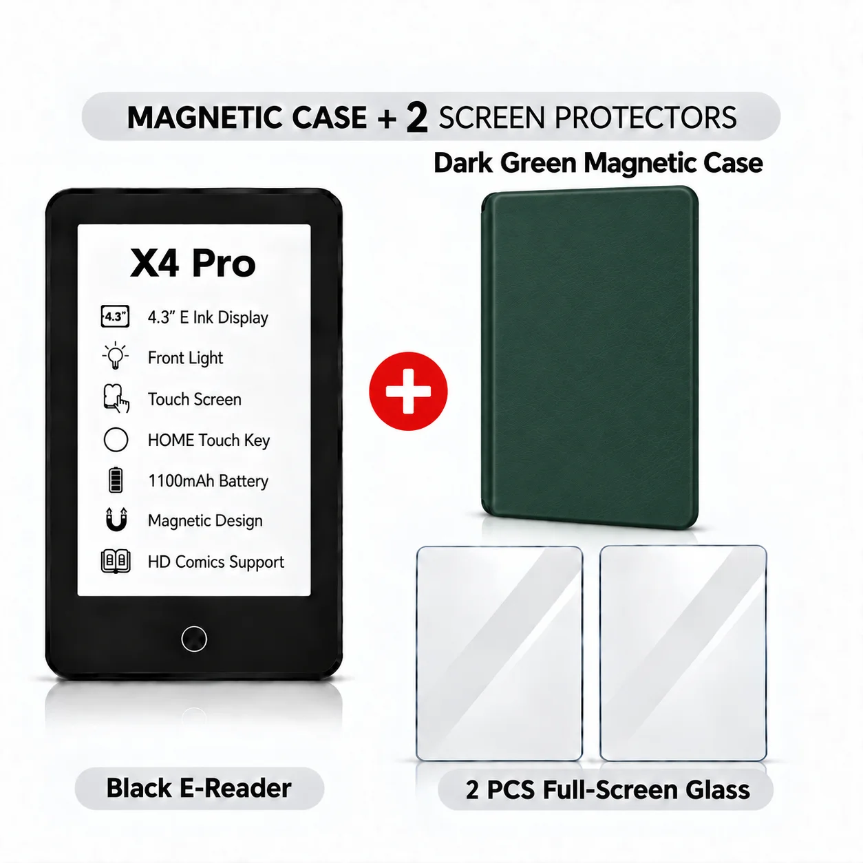 XTEINK X3 X4 X4 Pro: draagbare e-reader met e-ink-display, compact formaat, lichtgewicht, ideaal voor onderweg, op het werk en voor dagelijks lezen.