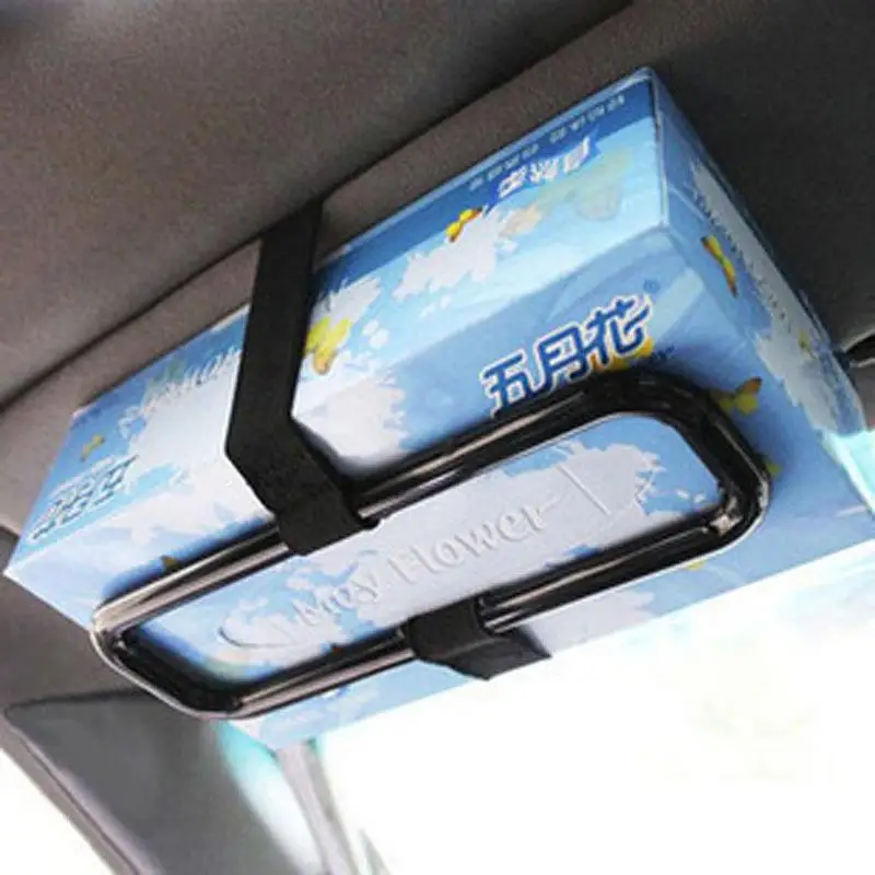 

1PC Car visor tissue box strap clip Car hanging tissue box holder Seat back tissue box set Storage clip Interior fixing supplies