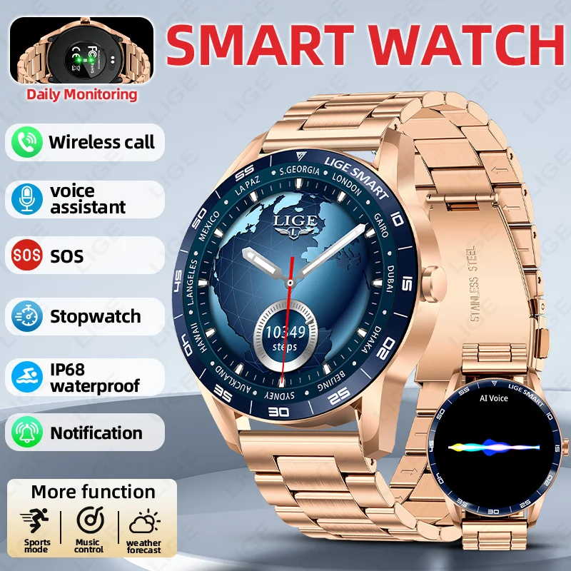 

Новые спортивные умные часы на открытом воздухе для мужчин, мониторинг здоровья, Bluetooth-вызовы, фитнес, умный браслет, мониторинг сна, умное напоминание