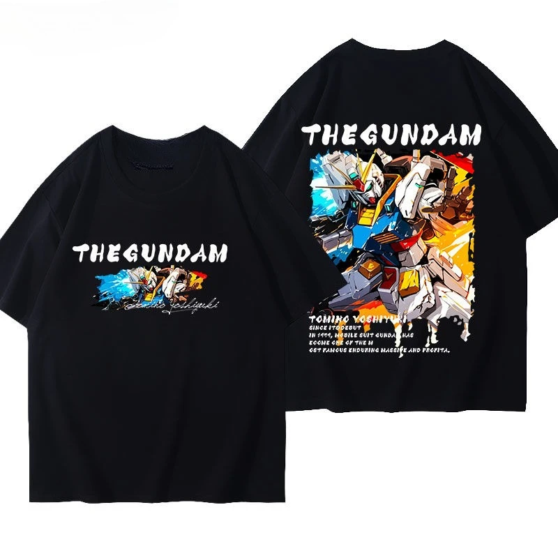 ชุดสูทมือถือลายกันดั้มบรรพบุรุษคลาสสิกกันดั้มมิติที่สองฤดูร้อนความรู้สึกขั้นสูง Ruffian Shuai แขนสั้น