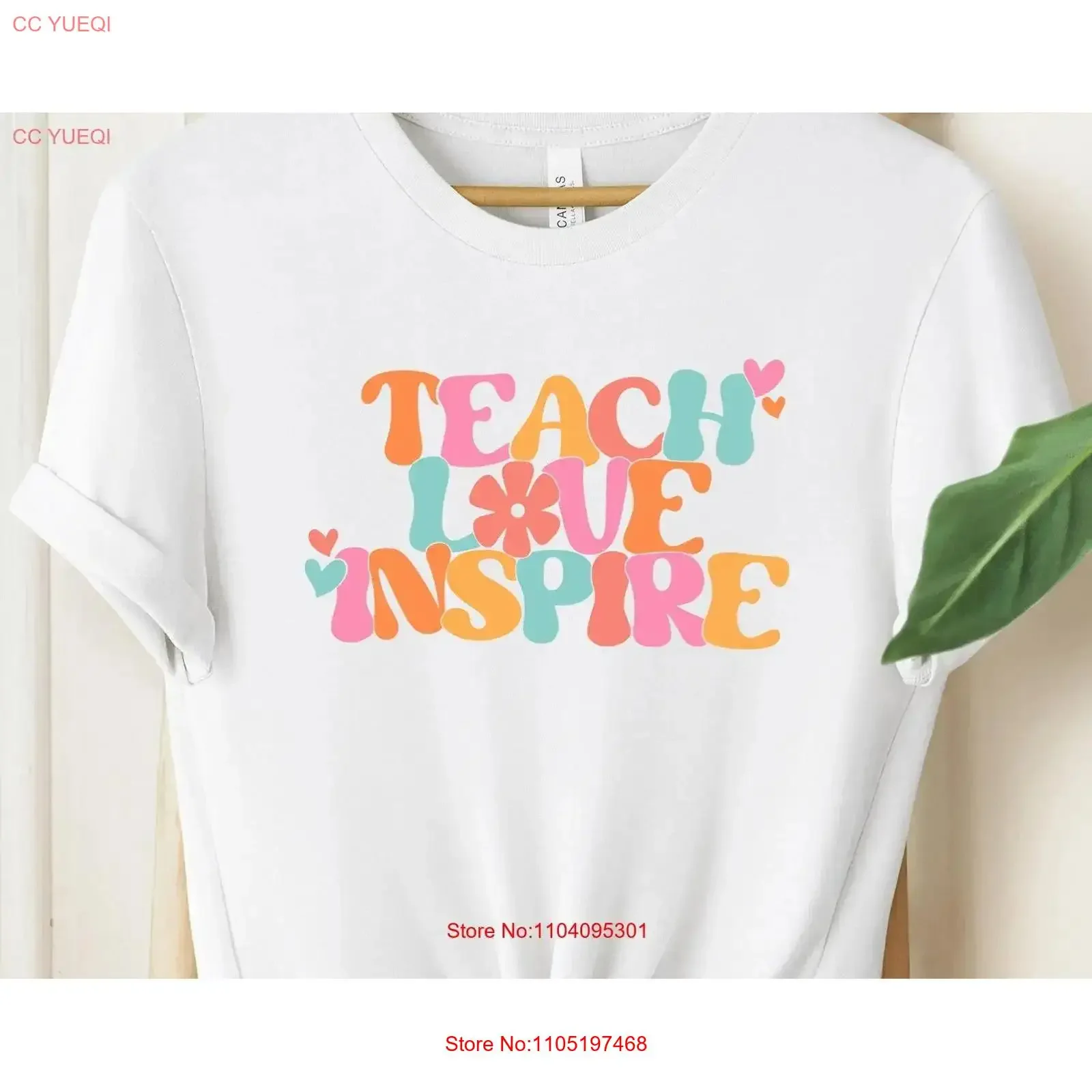 

Teach Love Inspire T Shirt Teacher Occupational s To Wife Coffee Repeat For Kindergarten or Any Grade Vintage Style Scripted