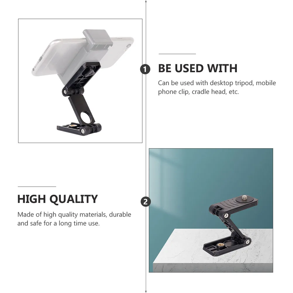 

Plastic Phone Clip Camera Holder Z Type Pan Bracket Compatible Mobile Stand Tripod Mounting Durable Practical Phone