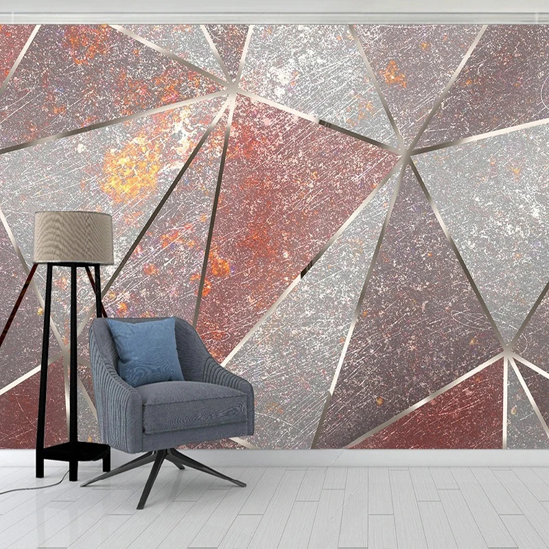 Custom 3D Mural Wallpaper Retro Industrial Style Abstract Lines Modern Wall Cloth Living Room Sofa TV Background Wall Home Decor