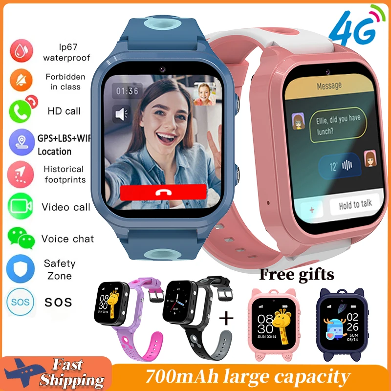 XIAOMI Mijia jam tangan cerdas anak-anak, SOS anti-hilang foto Video Chat suara kartu SIM lokasi GPS jam tangan olahraga untuk hadiah anak-anak