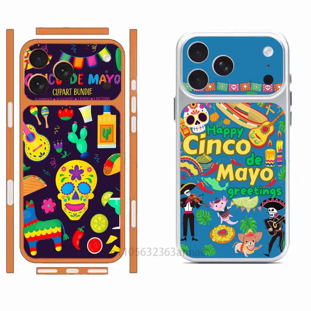 

Cinco de Mayo Repeatedly Pasted For iPhone 17 Pro ProMax Back Sticker Cover
