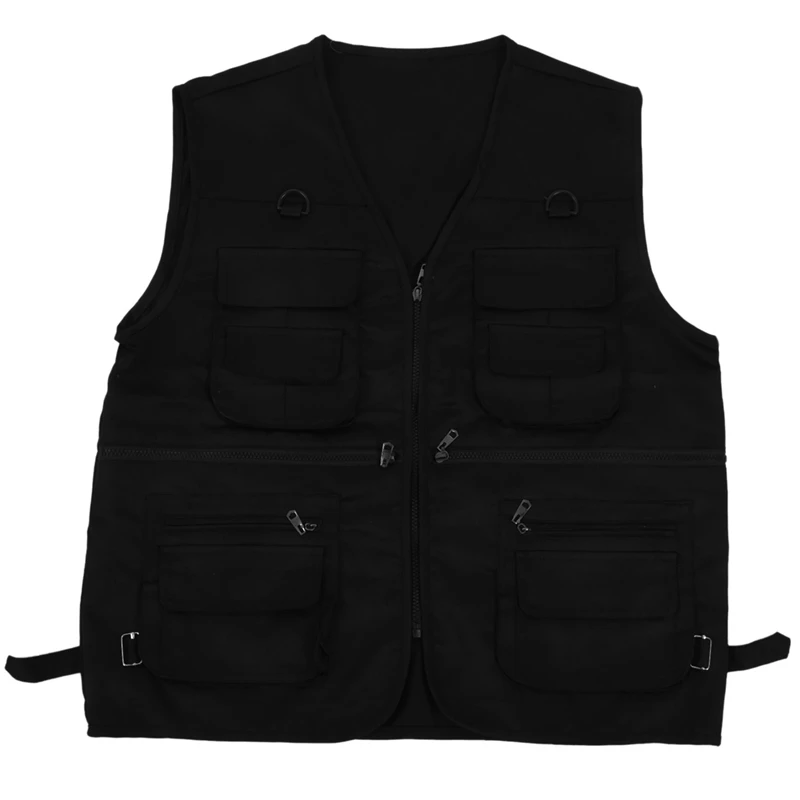 Men's Fishing Vest With Multi-Pocket Zip For Photography / Hunting / Travel Outdoor Sport