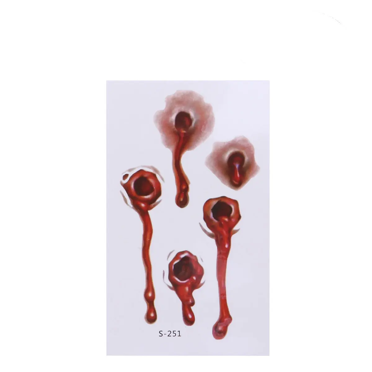 20 pegatinas de Halloween con heridas falsas, cicatrices, sangre y heridas realistas temporales