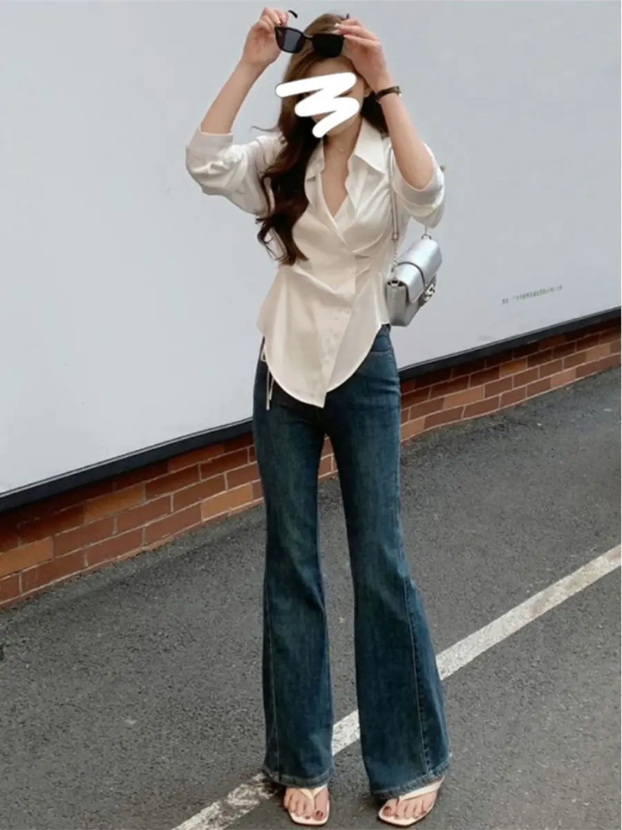 French Polo Long-sleeved Shirt 2025 Autumn New Style Slim Cardigan for Women