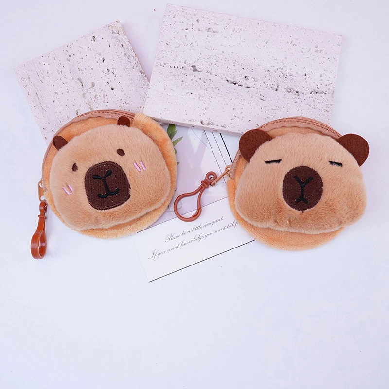 จี้ dompet koin capybara สุดสร้างสรรค์กระเป๋าตังค์น่ารักพวงกุญแจ tas Bulat การ์ตูนน่ารักกระเป๋าเก็บของแฟชั่นขนาดเล็ก