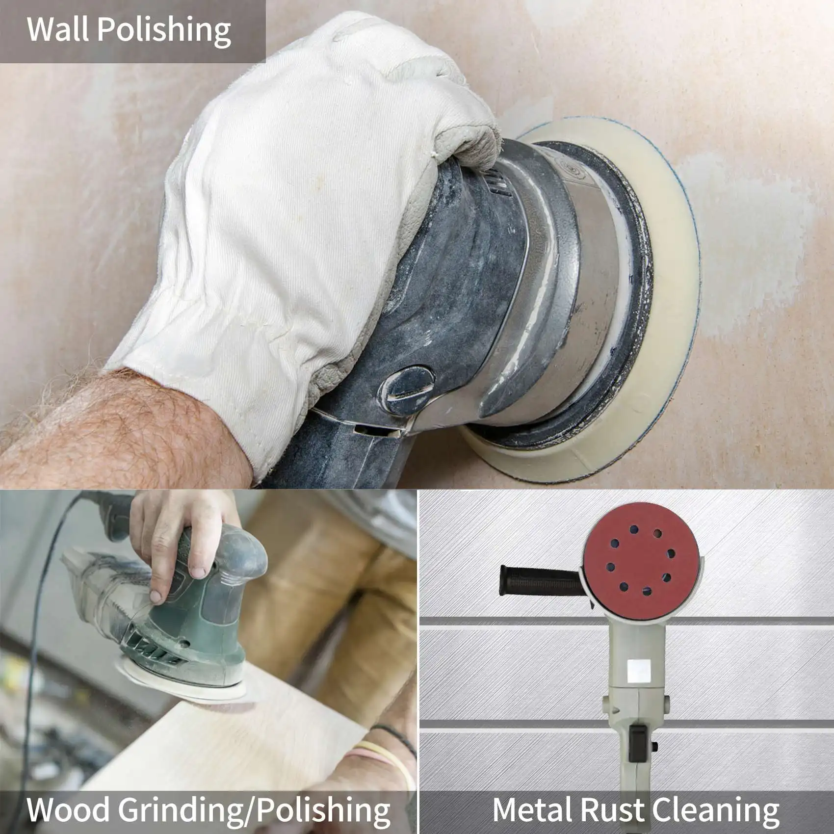 

LBER 60 шт. 5-дюймовые шлифовальные диски наждачной бумаге в ассортименте 60, 80, 120, 180, 240, 320 зернистости для питания случайных дорожных шлифовальных машин