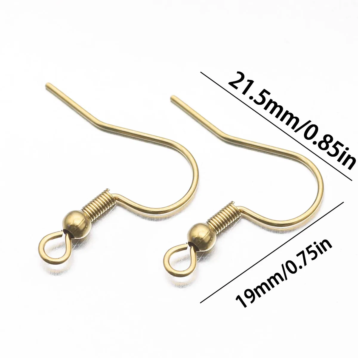 10–20 Stück 19 x 21 mm Edelstahl-Ohrring-Zubehör, Ohrringe, Verschlüsse, Haken, Beschläge, DIY-Schmuck, Basteln, Herstellung von Haken-Tropfen-Ohrringen